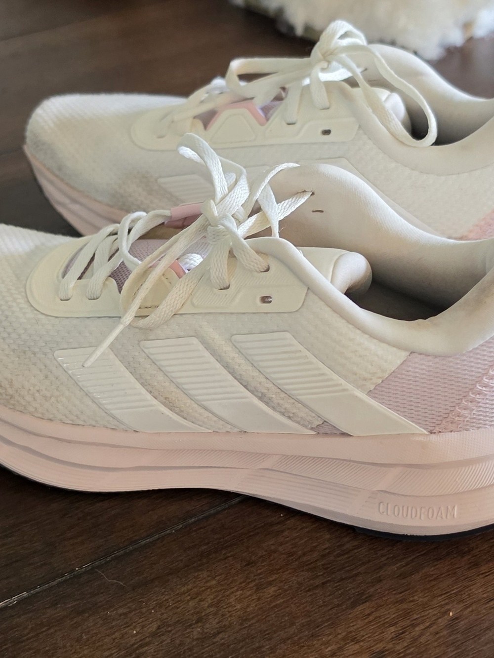 adidas Women’s Running Sneakers - White & Light Pink